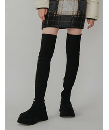 EMODA | ローヒールフィットロングブーツ(ブーツ)