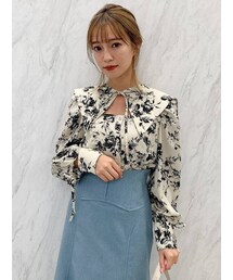 dazzlin | オープンリボンフラワーブラウス(シャツ/ブラウス)