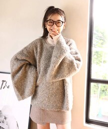 one after another NICE CLAUP | マルチウェイブークレニット(ニット/セーター)