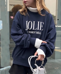 one after another NICE CLAUP | ビックシルエットロゴ刺しゅうスウェット(Tシャツ/カットソー)