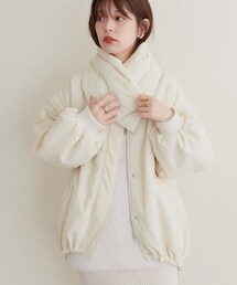 natural couture（ナチュラルクチュール）の「マフラー付きシボナイロンマルチWAYコート（ブルゾン・レディース）」