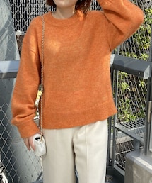 un dix cors（アンディコール）の「《予約》【飽きのこないデザイン】モヘア混ミドルネックニット（ニット/セーター）」