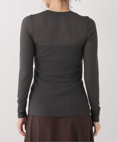 美品 Plage Rib Sheer ロンT ベージュ plage（プラージュ）の「Rib Sheer ロンT（）」 - WEAR