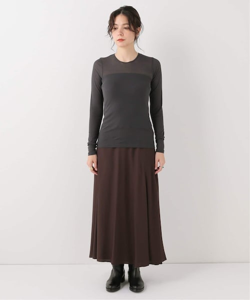 美品 Plage Rib Sheer ロンT ベージュ plage（プラージュ）の「Rib Sheer ロンT（）」 - WEAR