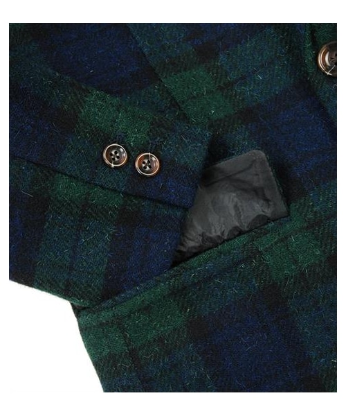 Audience（オーディエンス）の「格紋TWEED羊毛Chester coat（その他・メンズ・墨綠・M/L）」の4枚目の写真
