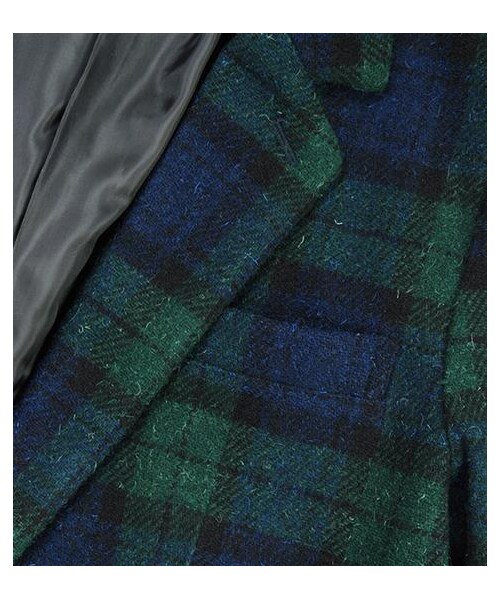 Audience（オーディエンス）の「格紋TWEED羊毛Chester coat（その他・メンズ・墨綠・M/L）」の3枚目の写真
