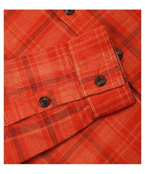 Revo.（レボ）の「燈心絨格紋襯衫（その他・メンズ・橘/藍・S/M）」の7枚目の写真