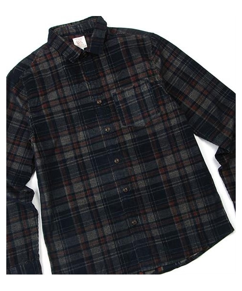 Revo.（レボ）の「燈心絨格紋襯衫（その他・メンズ・橘/藍・S/M）」の5枚目の写真