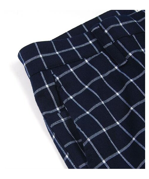 VIBGYOR（ヴィブジョー）の「格紋長褲（パンツ・メンズ・灰/藍・M/L）」の8枚目の写真