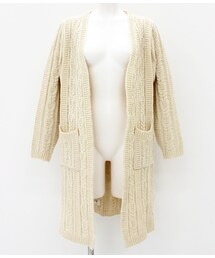 Factor= | ケーブル柄ロングニットカーディガン(ジャケット/アウター)