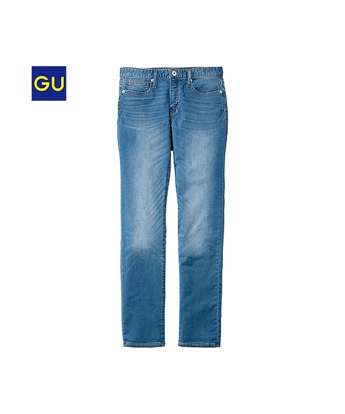 GU(ジーユー)の「(GU)デニムルックストレートパンツB(WOMEN ⁄ パンツ・その他・レディース・BLUE・XL/L/S/M)」の1枚目の写真