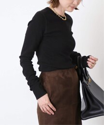 ▼美品 ドゥーズィエムクラス✨ultimate クルーネックプルオーバー 黒 Deuxieme Classe（ドゥーズィエムクラス）の「*ultimate クルー