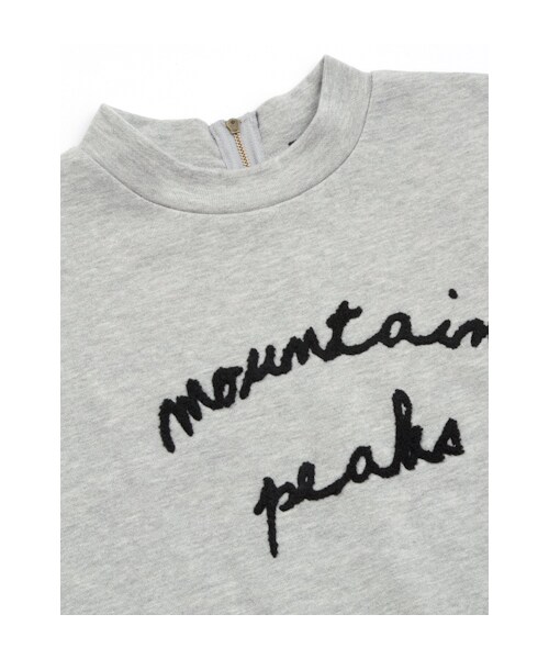 w closet（ダブルクローゼット）の「スタンドネック刺繍裏毛チュニック（トップス・レディース・グレー/L.ラベンダー/ネイビー/ブラック・FREE）」の8枚目の写真