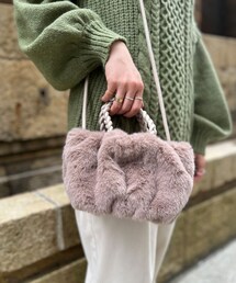 Chez toi | 編みハンドルフェイクファーBAG(トートバッグ)