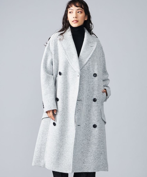 LIGHT MELTON COAT ライトメルトンコート Graphpaper｜ライトメルトン オーバーサイズ ロングコート “Light