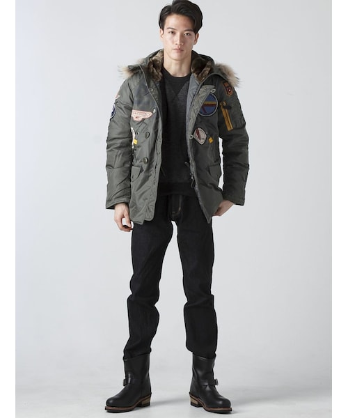 【最終値下げ】AVIREX ACC パッチド N-3B フライトジャケット AVIREX（アヴィレックス）の「AVIREX(アヴィレックス) メンズ ACC