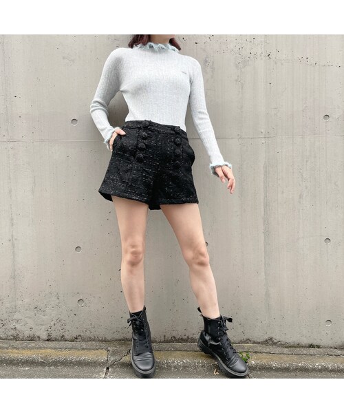 lilLilly(リルリリー)の「ツイードショートパンツ(その他・レディース・WHITE/BLACK)」の5枚目の写真