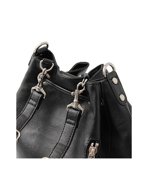 KBF（ケイビーエフ）の「3way巾着バッグ（バッグ・レディース・OFFWHITE/BLACK・one）」の17枚目の写真