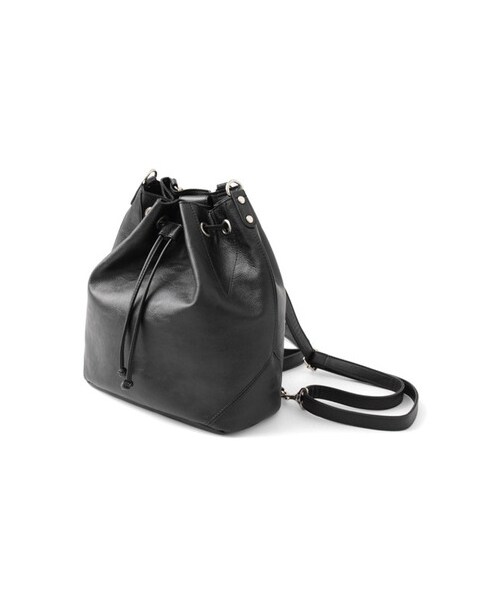 KBF（ケイビーエフ）の「3way巾着バッグ（バッグ・レディース・OFFWHITE/BLACK・one）」の2枚目の写真