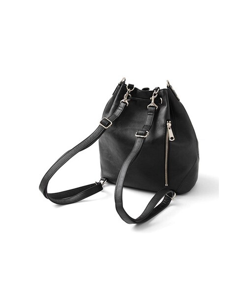 KBF（ケイビーエフ）の「3way巾着バッグ（バッグ・レディース・OFFWHITE/BLACK・one）」の14枚目の写真