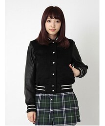 E hyphen world gallery | ・ショート丈スタジャンブルゾン(ジャケット/アウター)