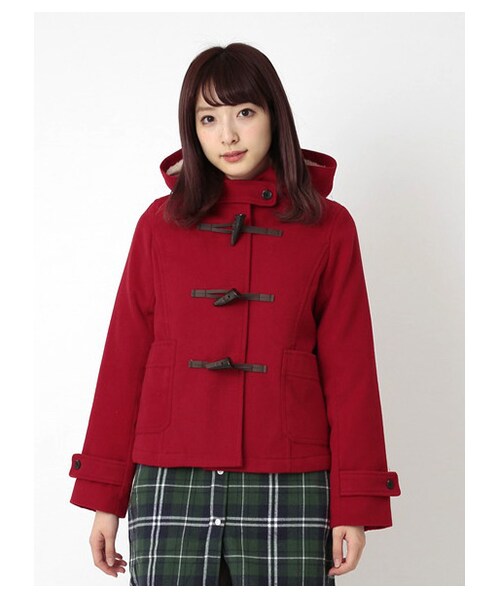 E Hyphen World Gallery イーハイフンワールドギャラリー の フード裏ボアショートダッフルコート ジャケット アウター Wear