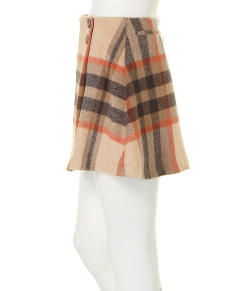 dazzlin（ダズリン）の「【R】ウール台形チェックスカート（スカート・レディース・レッド/ベージュ/キャメル・S/M）」の5枚目の写真