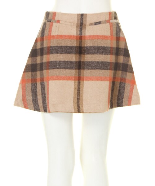 dazzlin（ダズリン）の「【R】ウール台形チェックスカート（スカート・レディース・レッド/ベージュ/キャメル・S/M）」の6枚目の写真