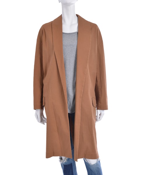 Ungrid(アングリッド)の「【Casual】ロングガウンコート(ジャケット/アウター・レディース・カーキ/キャメル・F)」の1枚目の写真