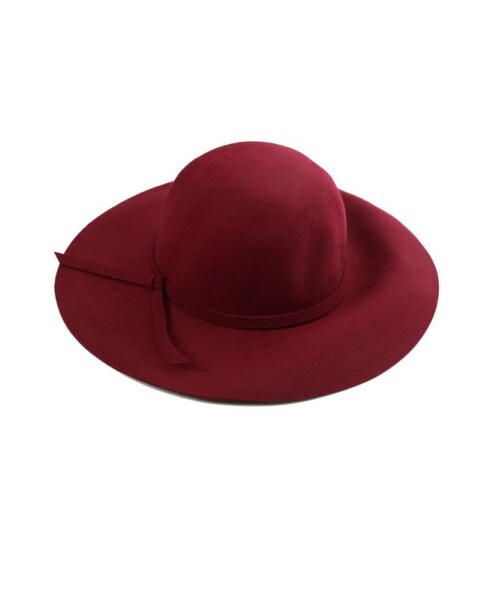 Re:EDIT（リエディ）の「ウールつば広リボンハット（帽子・レディース・ブラック/ベージュ/ワイン・フリーサイズ）」の5枚目の写真