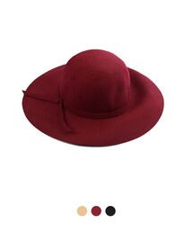 Re:EDIT | ウールつば広リボンハット(帽子)