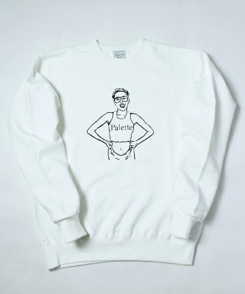 Palette TOKYO(パレットトーキョー)の「THE WOMEN CREW SWEAT #2(スウェット・レディース・WHITE・S/M/L)」の1枚目の写真