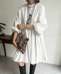 DouDou | チュニックギャザーブラウス(シャツ/ブラウス)