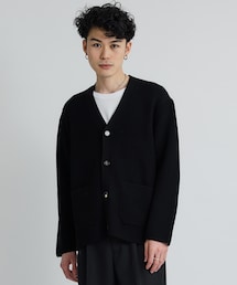 BATONER（バトナー）の「SOLID WOOL RIB CARDIGAN（ニット
