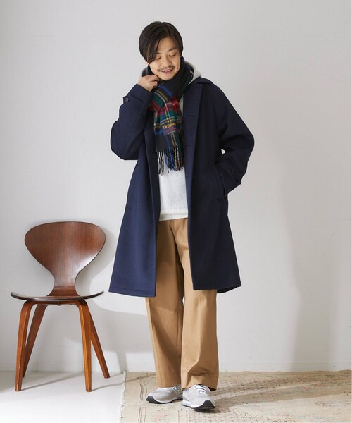 417 EDIFICE French Merino マックコート グレー L FRENCH MERINO / フレンチメリノ】ウール100%が織りなす本物志向
