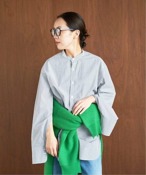 新品　Plage Band Collar Slit Sleeves シャツ plage（プラージュ）の「Band Collar Slit Sleeves シャツ