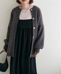 natural couture（ナチュラルクチュール）の「カラーメランジ裏付きニットコート（その他アウター）」