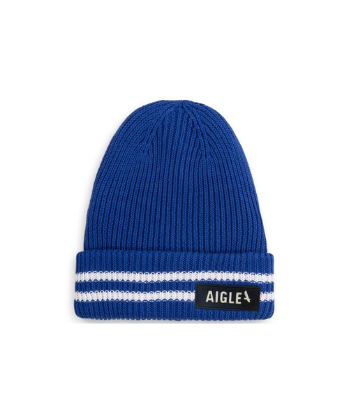 AIGLE(エーグル)の「ロゴビーニー(ニットキャップ/ビーニー・キッズ・ネイビー (856)/ネイビー (84E))」の1枚目の写真