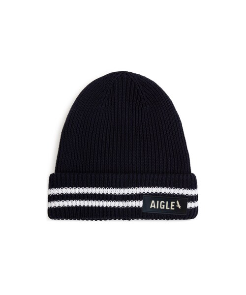 AIGLE(エーグル)の「ロゴビーニー(ニットキャップ/ビーニー・キッズ・ネイビー (856)/ネイビー (84E))」の3枚目の写真
