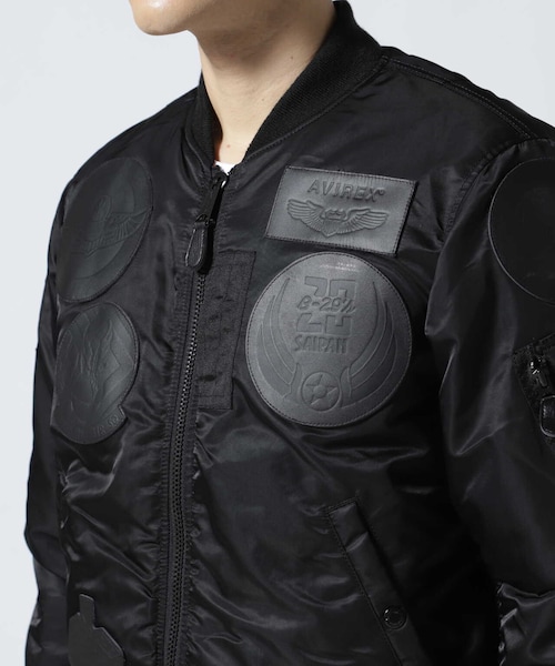 【新品】AVIREX MA-1 エンボストップガン　ブラック　完売サイズ　M AVIREX（アヴィレックス） アビレックス MA-1 TOP GUN MA1 トップガン