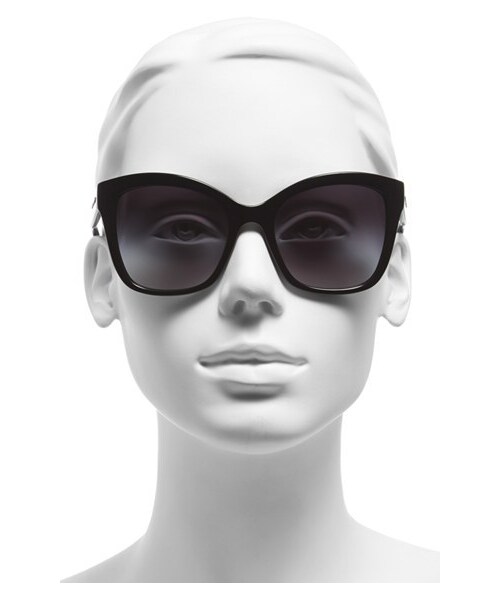 DOLCE&GABBANA（ドルチェアンドガッバーナ）の「Dolce&Gabbana 54mm Retro Sunglasses（サングラス・レディース・Black/Tortoise Pink/Light Havana）」の3枚目の写真