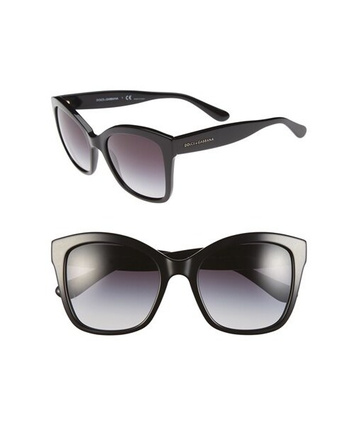 DOLCE&GABBANA（ドルチェアンドガッバーナ）の「Dolce&Gabbana 54mm Retro Sunglasses（サングラス・レディース・Black/Tortoise Pink/Light Havana）」の2枚目の写真