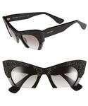 Miu Miu | Miu Miu 50mm Embellished Cat Eye Sunglasses(太陽鏡)