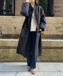 Chez toi | 生地切替ブルゾンコート(その他アウター)