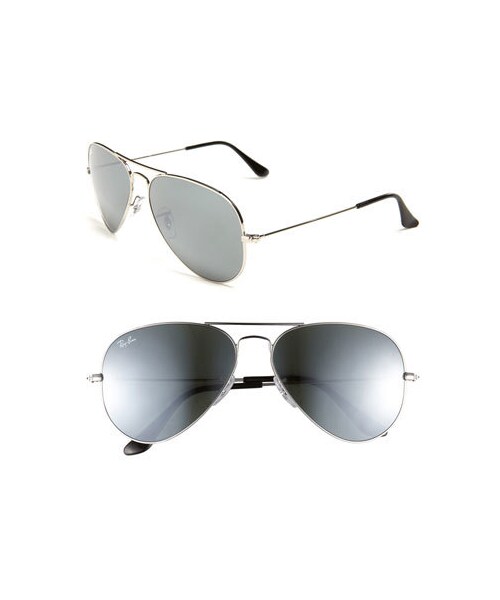 Ray-Ban（レイバン）の「Ray-Ban 'Original Aviator' 58mm Sunglasses（サングラス・メンズ・Silver）」の3枚目の写真
