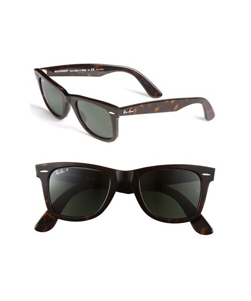 Ray-Ban（レイバン）の「Ray-Ban 'Classic Wayfarer' 50mm Polarized Sunglasses（サングラス・メンズ・Tortoise Polarized）」の2枚目の写真