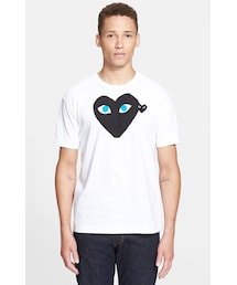 COMME des GARCONS | Comme des Garçons 'Heart Face' Graphic T-Shirt with Heart Appliqué(Tシャツ/カットソー)