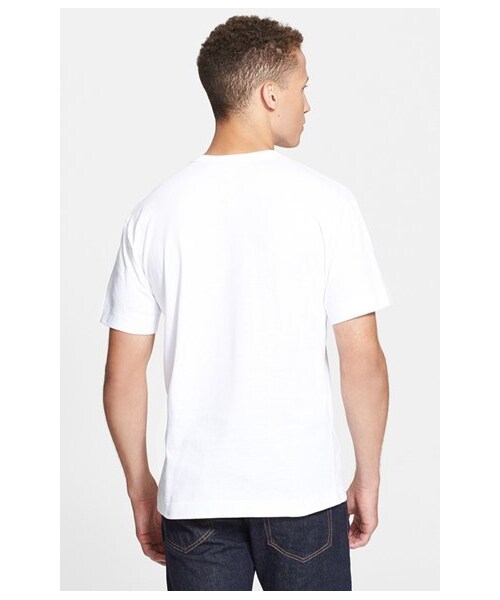 COMME des GARCONS（コムデギャルソン）の「Comme des Garçons 'Heart Face' Graphic T-Shirt with Heart Appliqué（Tシャツ/カットソー・メンズ・White・Regular X-Large/Regular Large/Regular Medium/Regular Small）」の3枚目の写真