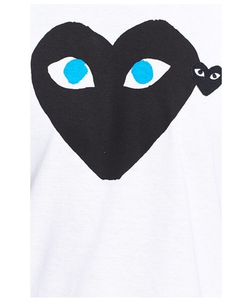 COMME des GARCONS（コムデギャルソン）の「Comme des Garçons 'Heart Face' Graphic T-Shirt with Heart Appliqué（Tシャツ/カットソー・メンズ・White・Regular X-Large/Regular Large/Regular Medium/Regular Small）」の4枚目の写真