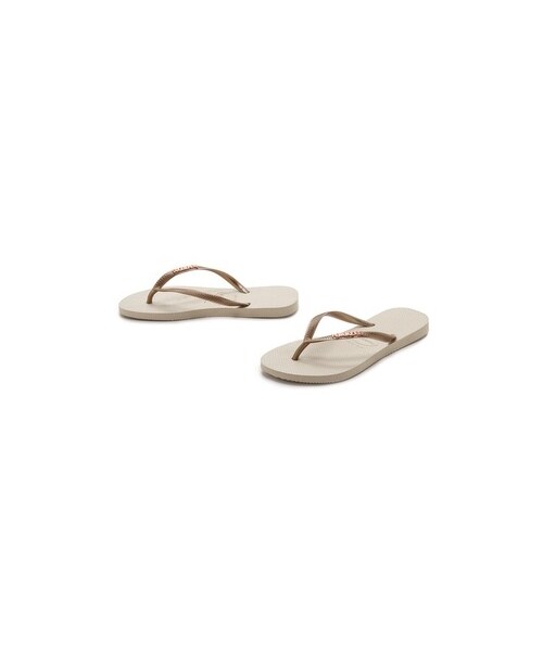 havaianas（ハワイアナス）の「Havaianas Slim Logo Metallic Flip Flops（サンダル・レディース・Beige/Black/Copper・35/36/41/42/37/38/39/40）」の5枚目の写真